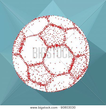 Red Dot In Shape Of Football