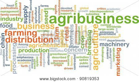 Background concept wordcloud illustration of agribusiness
