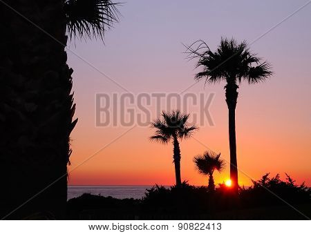 Sunset In Cadiz, Spain.
