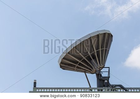 Big Satellite Dish On The Roof
