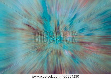 Abstract Speed And Movement In Green Blurred Background. Vintage Style