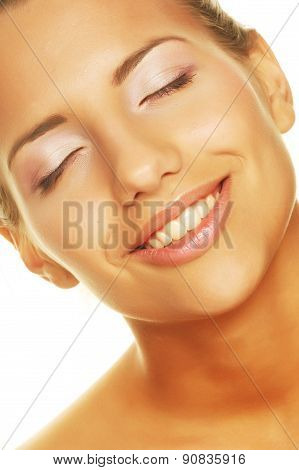 young woman with happy smile