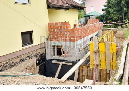 Formwork For The Concrete Stariway In A Family House