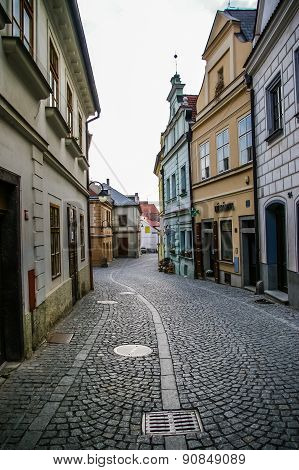 View On Old Street In Cesky Krumlov