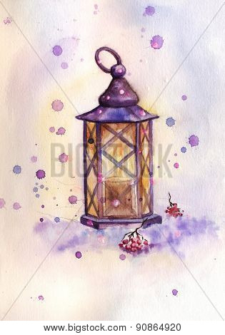 Watercolor Retro Lamp