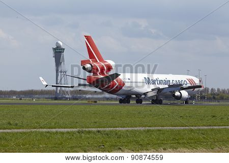 Amsterdam Airport Schiphol - Md-11 Of Martinair Cargo Lands