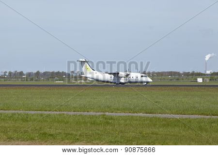 Amsterdam Airport Schiphol - Dornier 328 Of Skywork Airlines Lands