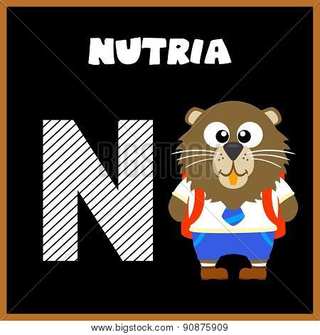 The English Alphabet Letter N