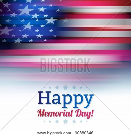 American flag in blur style, faded white.