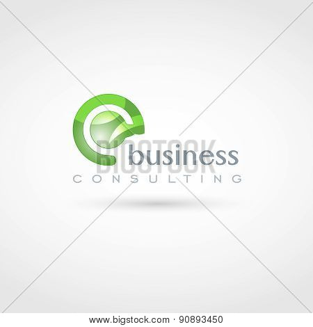 business vector sgreen abstract shape logo