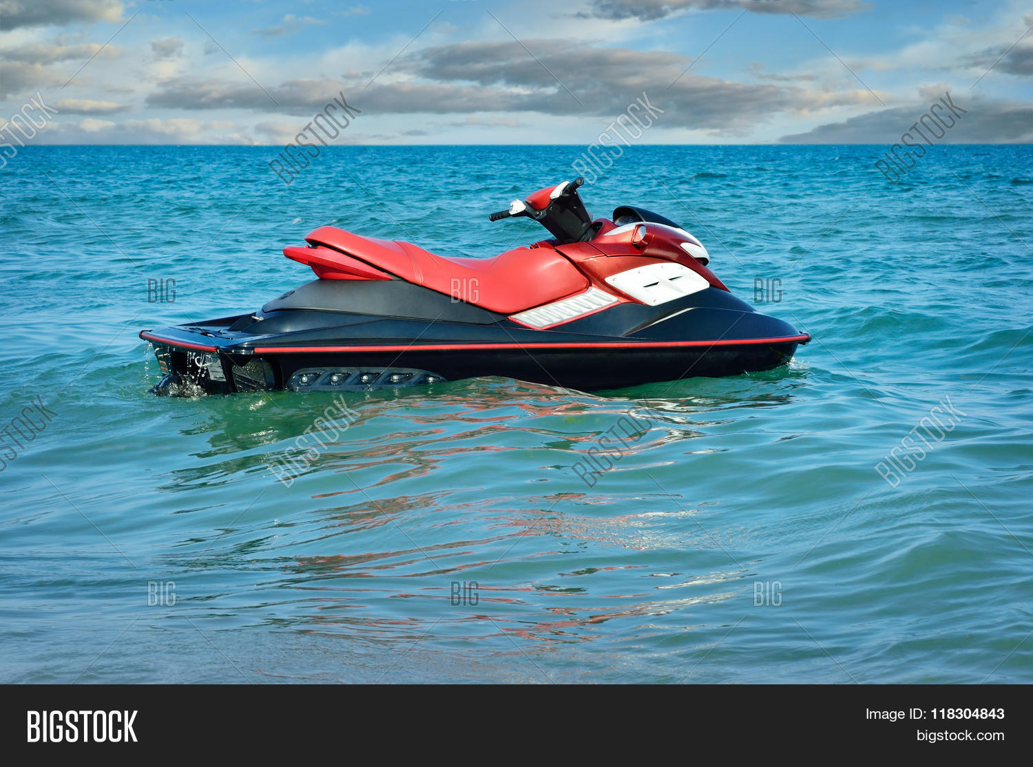 Jetski On Waves Sea Image & Photo (Free Trial) Bigstock
