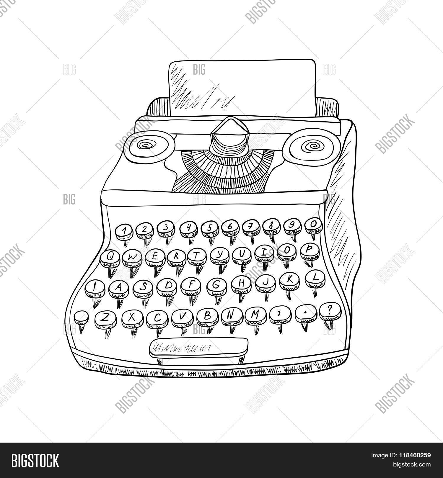 Typewriter On White Vector & Photo (Free Trial) Bigstock