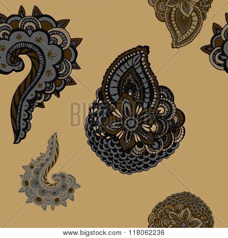 Brown Paisley
