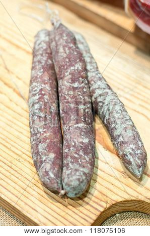 Typical Italian Homemade Salami With Pork