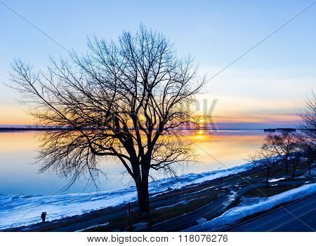 Lachine Quebec, overlooking Lac St Louis.