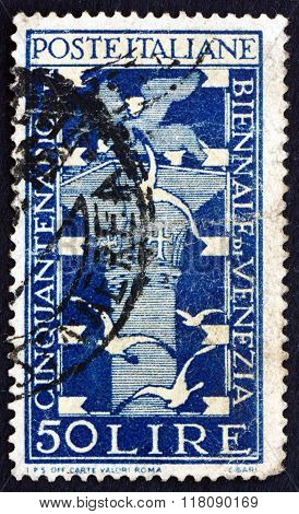 Postage Stamp Italy 1949 Lion Tower And Gulls