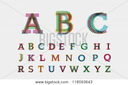 Color alphabetic fonts