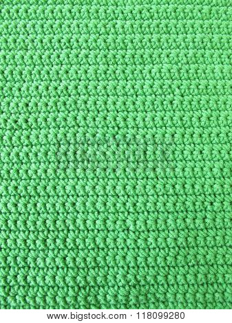 Crochet pattern from single crotchet stitch in green