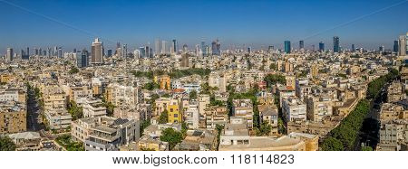 Tel Aviv aerial panorama