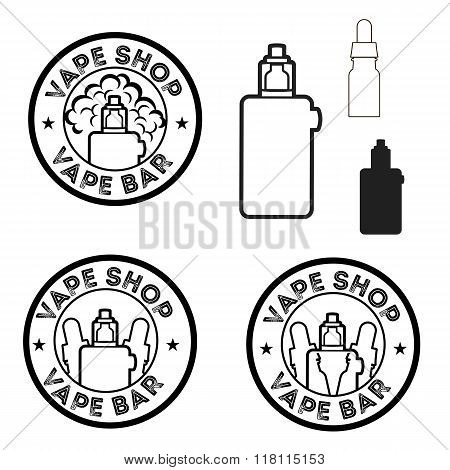 Electronic cigarettes set.
