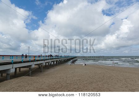 The Streets Of Palanga City In Lithuania