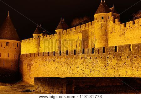 Castle And Walls Of Carcassonne