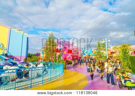 OSAKA, JAPAN - December 1, 2015: Universal Studios Japan (USJ). According to 2014 Theme Index Global Attraction Attendance Report, USJ is ranked fifth among the top 25 amusement parks worldwide.