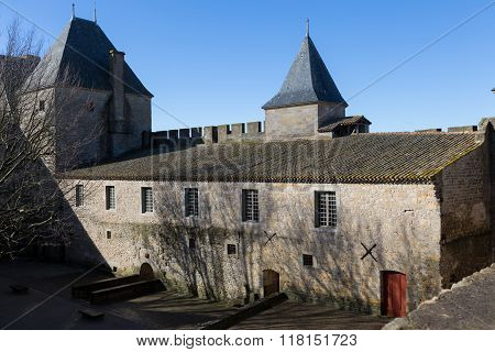 Fortress Walls In Carcassonne France