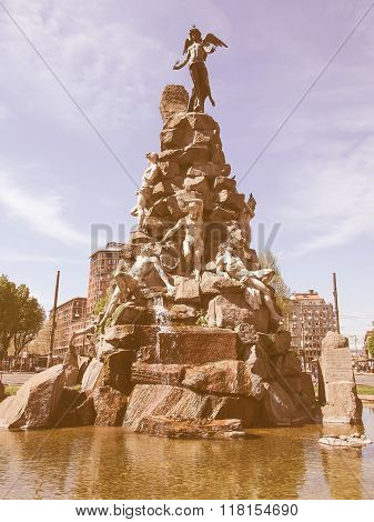 Traforo Del Frejus Statue, Turin Vintage