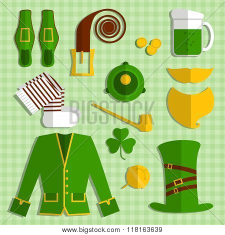 St. Patricks Day Vector Design Elements Set
