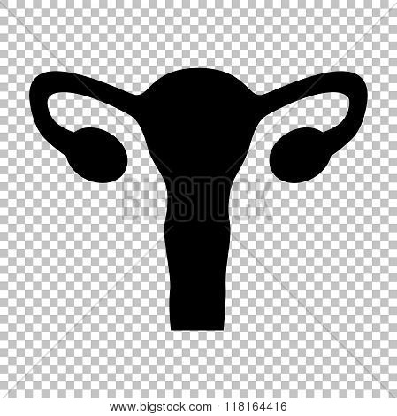 Black vector icon isolated on transparent background
