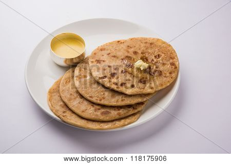 Puran poli is important sweet menu in holi festival in india, indian dessert, puran roti, indian swe