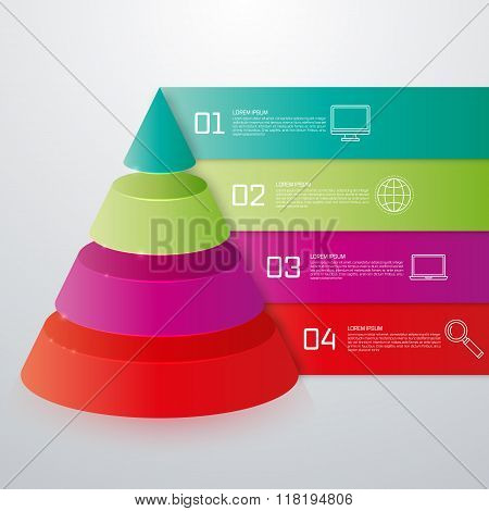 Vector illustration infographics four options