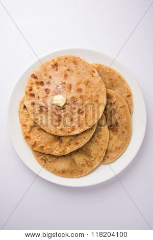 Puran poli is important sweet menu in holi festival in india, indian dessert, puran roti, indian swe