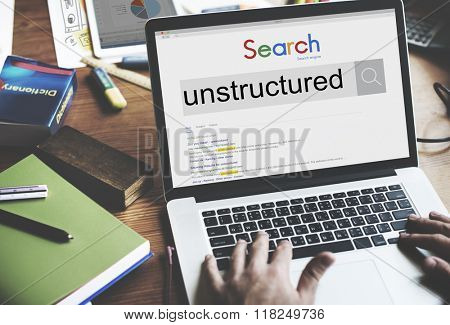 Unstructured Complexity Messy Organization Management Concept