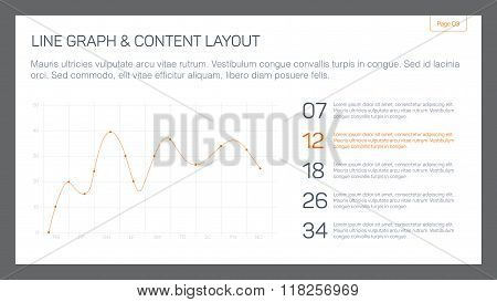 Line graph and content layout slide