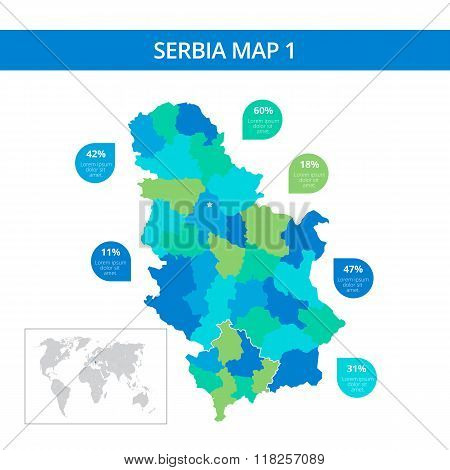 Serbia map template 1