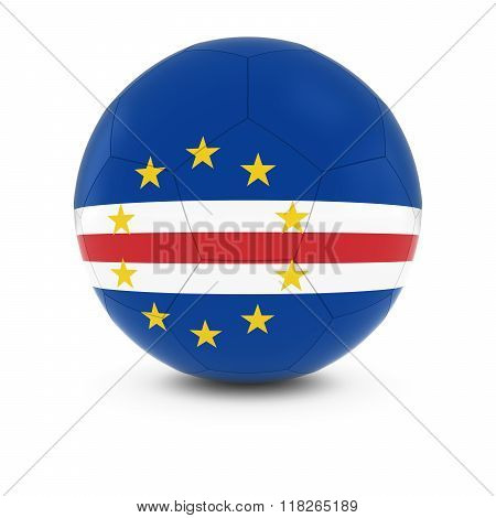 Cape Verde Football - Cabo Verdean Flag On Soccer Ball