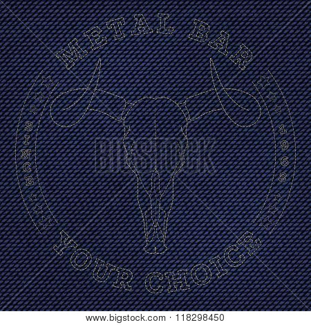 Hand Drawn Vintage Logo Collection. Sketch Design Elements For Cards, Posters, Prints. Skulls And Fe