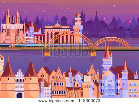 City of Germany with skyscraper