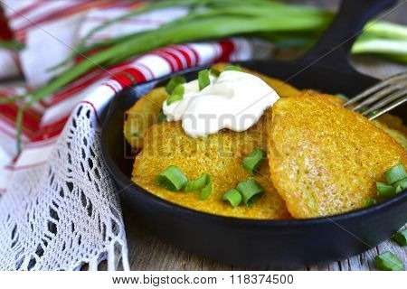 Draniki - Potato Fritters.traditional Belorussian Cuisine.