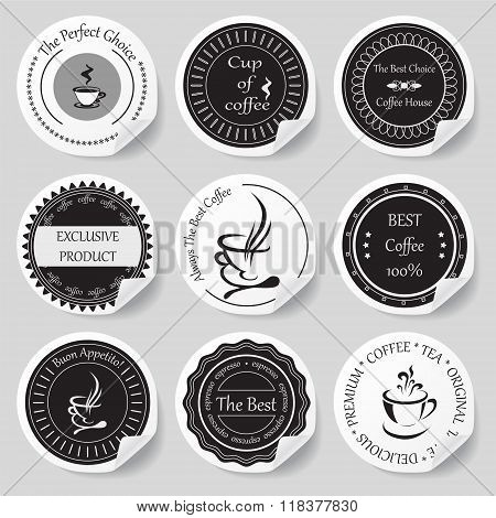 Stock Vector Set Of Label For Restaurant And Cafe