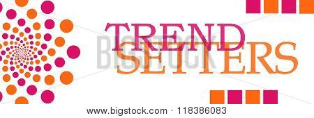 Trend Setters Pink Orange Dots Horizontal
