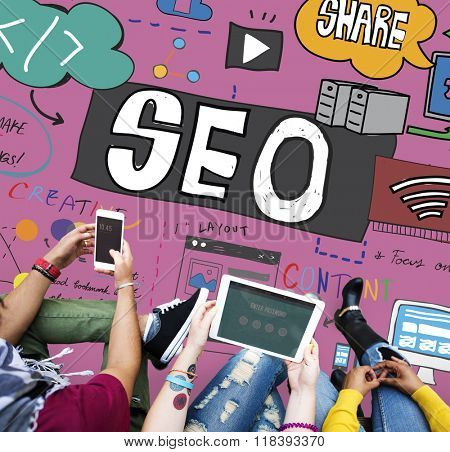 SEO Content Search Engine Optimization Concept