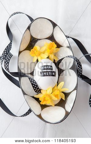 Chicken Egg With Easter Greeting