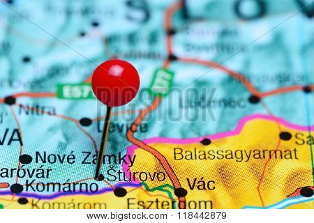 Sturovo pinned on a map of Slovakia