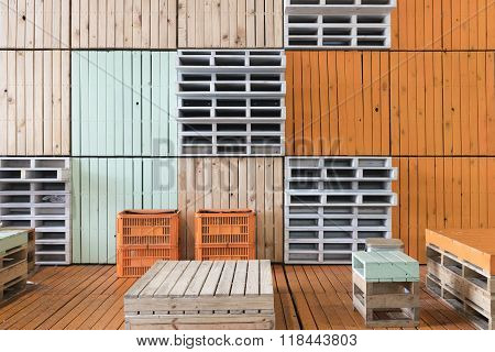 Seating area with character