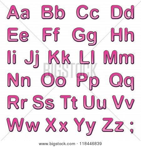 Alphabet Letters On A White Background