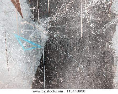 Zhitomir Ukraine - February 7: Detail of graffiti on a concrete wall. Grungy concrete surface with c