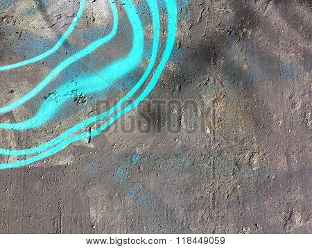Zhitomir Ukraine - February 7: Detail of graffiti on a concrete wall. Grungy concrete surface with c